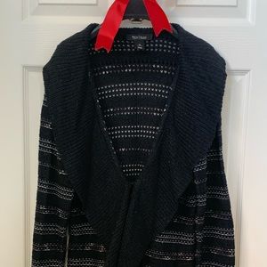 White House Black Market EUC Frilly Cardigan